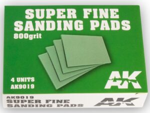 AK-9019 AK INTERACTIVE Super Fine Sanding Pads 800 grit.4 units