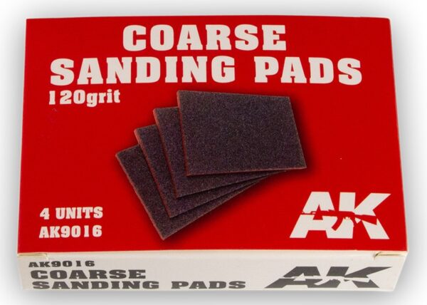 AK-9016 AK INTERACTIVE Coarse Sanding Pads 120 grit.4 units