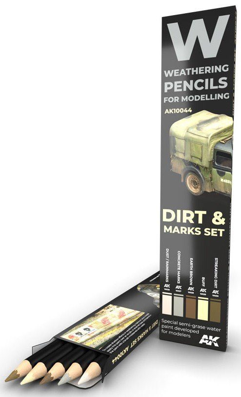 AK10044 AK INTERACTIVE WATERCOLOR PENCIL SET SPLASHES, DIRT AND STAINS