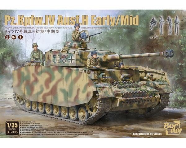 BT005 1/35 PANZER IV H EARLY/MIDDLE (completo di 4 carristi) BORDER MODEL