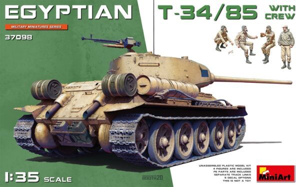 37098 1/35 Egyptian T-34/85 with Crew MINI ART