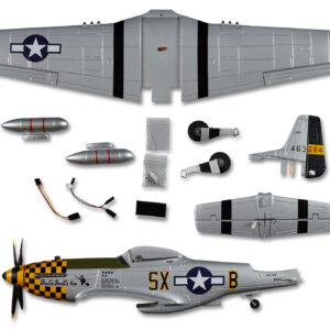 DB003PG 750mm P-51D Aeromodello Mustang Warbird PNP kit Derbee