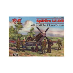 48802 1/48 Spitfire LF.IXE with Soviet Pilots and Ground Personnel ICM
