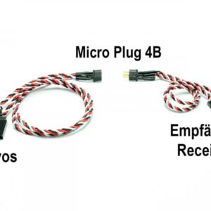 18105 Set cavi per 2 servi Micro Plug 4B L= 600mm Pichler