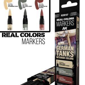 RCM107 GERMAN TANKS INTERIOR COLORS - SET 3 REAL COLORS MARKERS AK