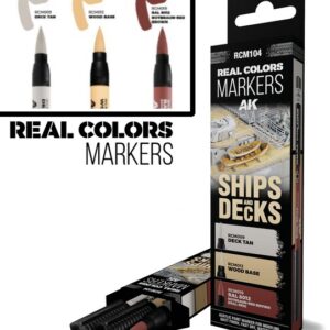 RCM104 SHIPS & DECKS - SET 3 REAL COLORS MARKERS AK