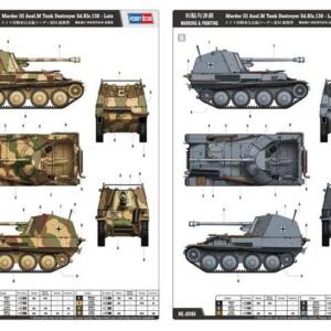 TN-80168 HOBBY BOSS 1/35 Marder III Ausf.M Tank Destroyer Sd.Kfz.138 - Late