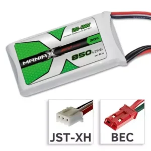 448971 Batteria Lipo 2S 7,4V 850mAh 30C - BEC ManiaX