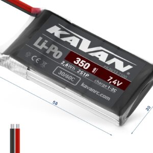 KAV33.7100 Li-Po 350mAh/7,4V 30/60C Air pack